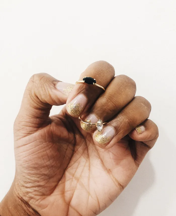 Black Girls Code Rings East West Marquis Ring Jet