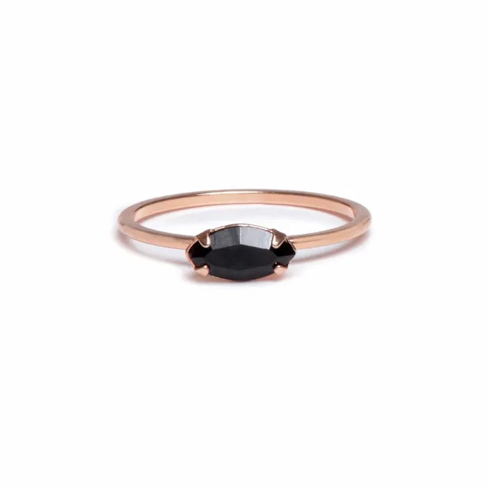 Black Girls Code Rings East West Marquis Ring Jet