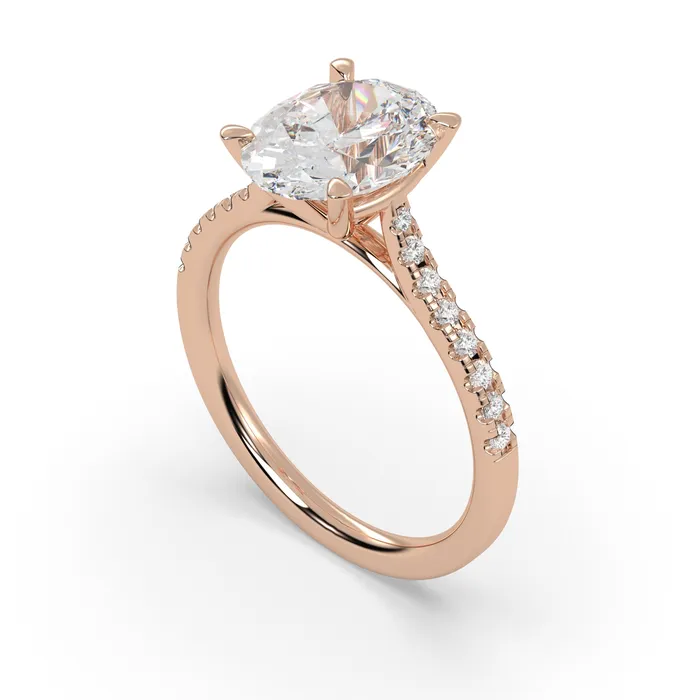 Blair Oval Diamond Engagement Ring in Rose Gold Howard Fine Jewellers Rings