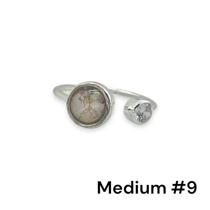 Detroit Graffiti Rings Alexandra Open Ring Silver Medium