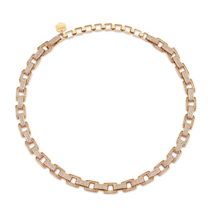 DIAMOND PAVE DECO LINK NECKLACE SHAY JEWELRY Necklaces