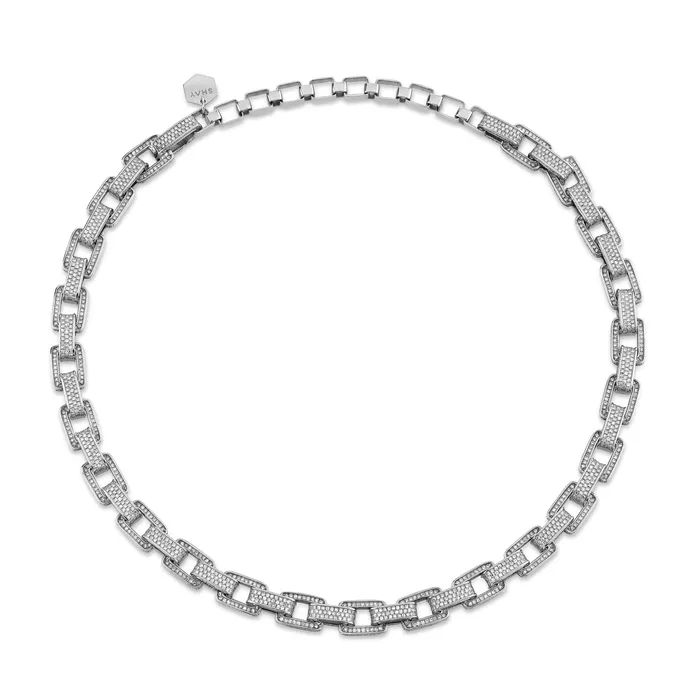 DIAMOND PAVE DECO LINK NECKLACE SHAY JEWELRY Necklaces