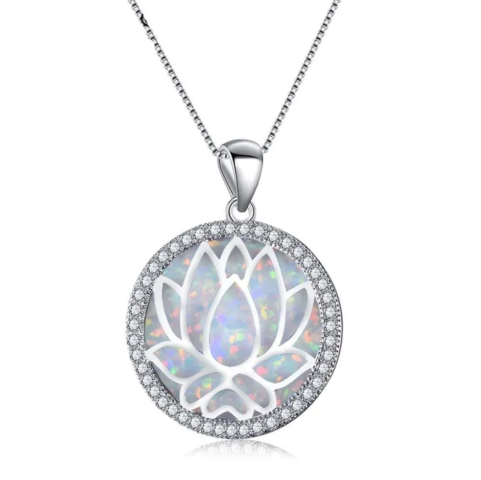 eostre collections Necklaces White Lotus Pendant Necklace