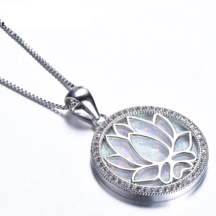 eostre collections Necklaces White Lotus Pendant Necklace