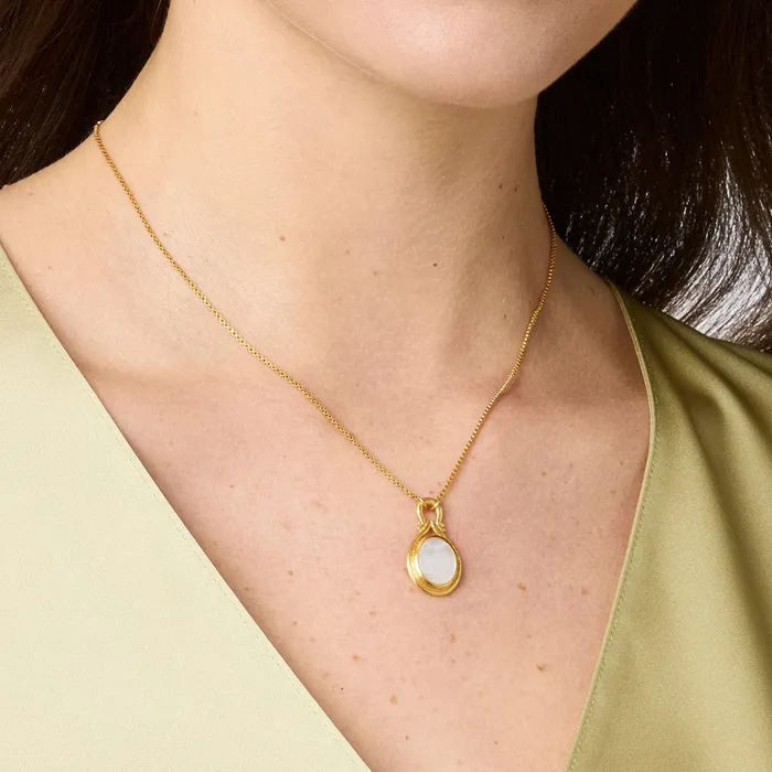 Julie Vos Saratoga Delicate Necklace with Mother of Pearl Julie Vos Necklaces