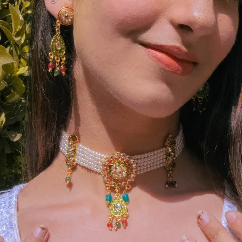 justrealdealcom Kundan Traditional Necklace Jewellery Set for Women DESIGN 304 Necklaces justrealdealcom Kundan Traditional Necklace Jewellery Set for Women DESIGN 304 Necklaces