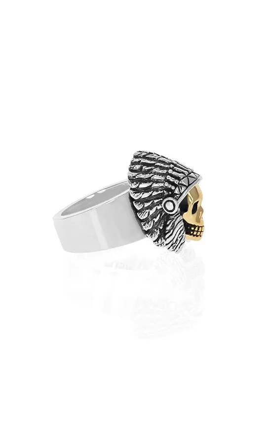 Limited Edition Skull With Headdress Ring King Baby Rings