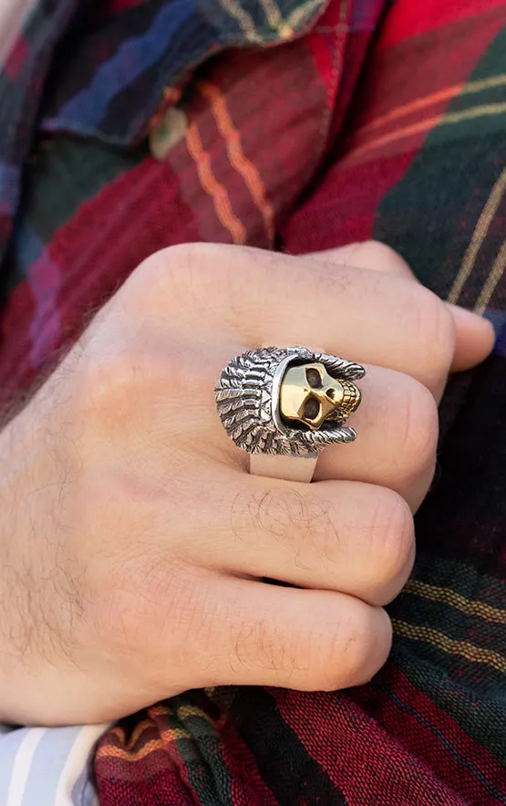 Limited Edition Skull With Headdress Ring King Baby Rings