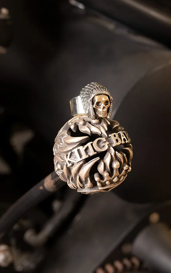 Limited Edition Skull With Headdress Ring King Baby Rings