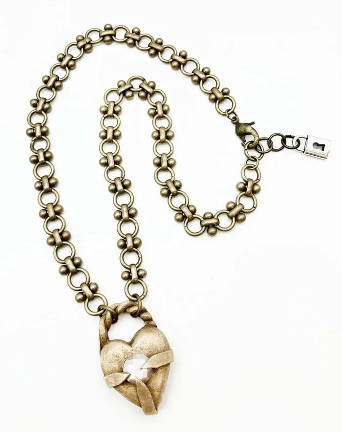 Lock Key Design Clara Bow Necklace 17 Lock Key Design Necklaces