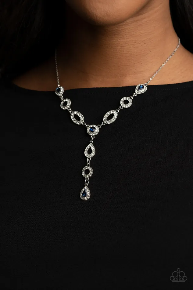 Necklaces A Finishing Touch Jewelry Paparazzi Royal Redux Blue Necklace