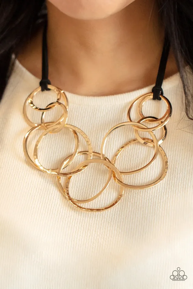 Necklaces A Finishing Touch Jewelry Paparazzi Spiraling Out of COUTURE Gold Necklace Necklaces A Finishing Touch Jewelry Paparazzi Spiraling Out of COUTURE Gold Necklace