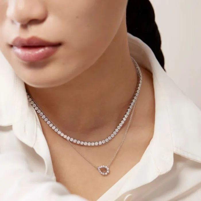 Necklaces Hearts On Fire Aerial Regal Scroll Diamond Necklace Hearts On Fire