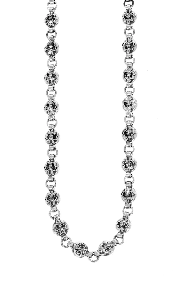 Necklaces King Baby Round Fleur De Lis Chain Necklace