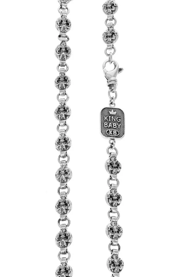 Necklaces King Baby Round Fleur De Lis Chain Necklace Necklaces King Baby Round Fleur De Lis Chain Necklace