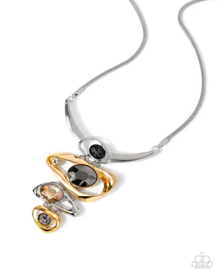Necklaces Paparazzi Accessories Paparazzi Abundantly Abstract Silver Necklace