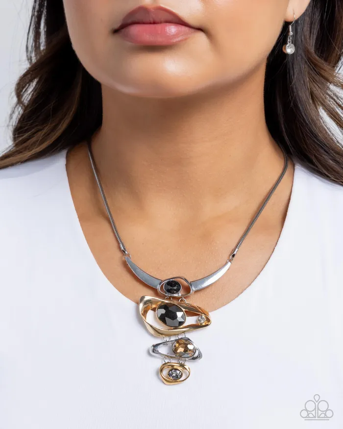 Necklaces Paparazzi Accessories Paparazzi Abundantly Abstract Silver Necklace