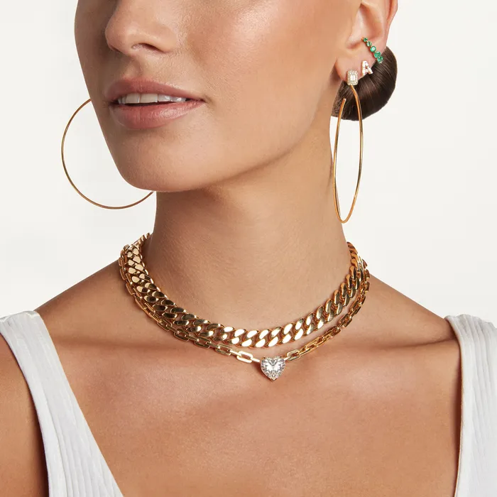 Necklaces SHAY JEWELRY READY TO SHIP SOLID GOLD FLAT ESSENTIAL LINK NECKLACE