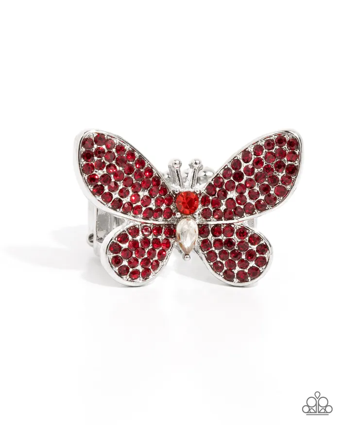 Paparazzi Accessories Rings Paparazzi Admirable Ascension Red Ring
