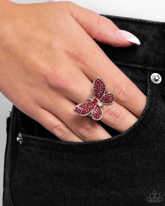 Paparazzi Accessories Rings Paparazzi Admirable Ascension Red Ring