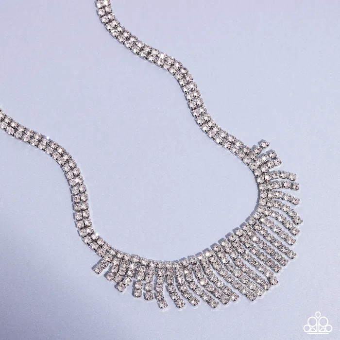 Paparazzi Daring Decadence White Necklace A Finishing Touch Jewelry Necklaces