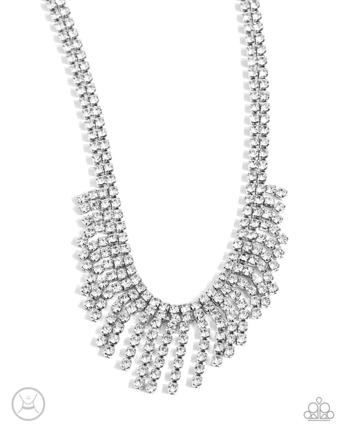Paparazzi Daring Decadence White Necklace A Finishing Touch Jewelry Necklaces