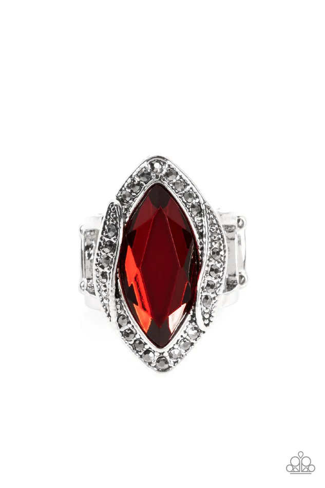 Paparazzi Let Me Take a REIGN Check Red Ring A Finishing Touch Jewelry Rings