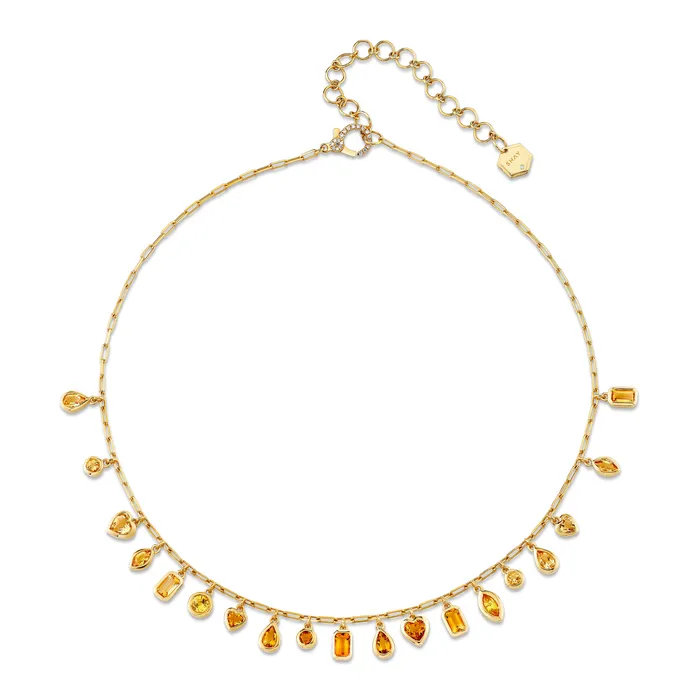 READY TO SHIP YELLOW SAPPHIRE CITRINE BEZEL MIXED DROP NECKLACE SHAY JEWELRY Necklaces READY TO SHIP YELLOW SAPPHIRE CITRINE BEZEL MIXED DROP NECKLACE SHAY JEWELRY Necklaces