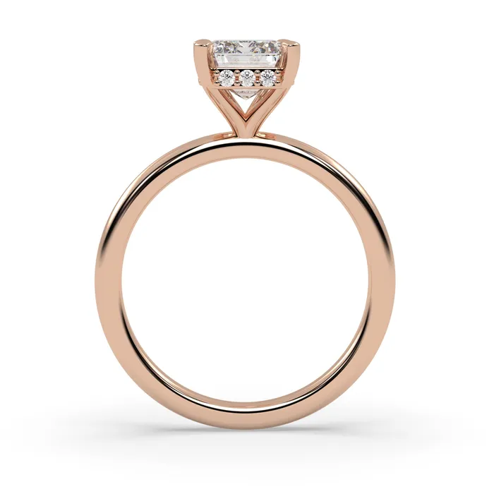 Rings Howard Fine Jewellers Angeline Emerald Diamond Engagement Ring in Rose Gold