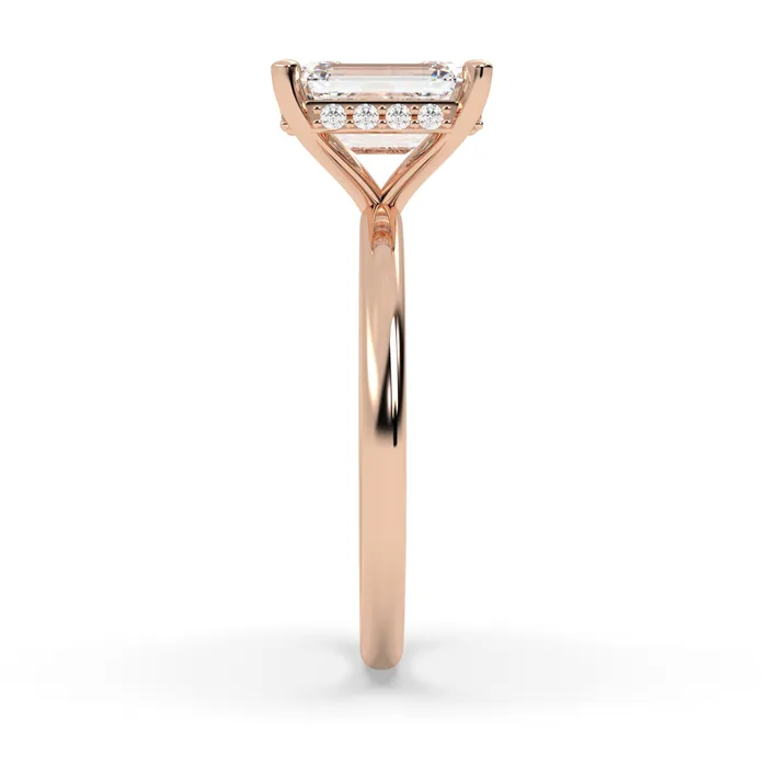 Rings Howard Fine Jewellers Angeline Emerald Diamond Engagement Ring in Rose Gold