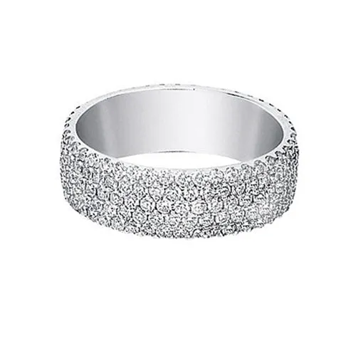 Rings Pave Diamond Anniversary Ring Howard Fine Jewellers