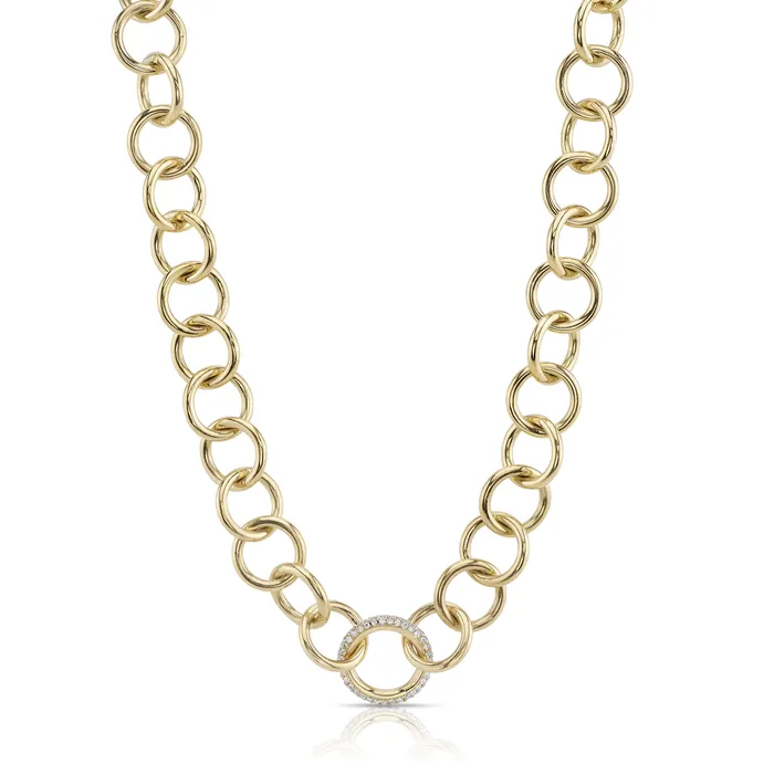 SINGLE STONE Necklaces CLUB NECKLACE WITH DIAMONDS