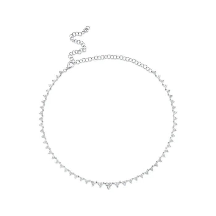Spiked Diamond Tennis Necklace 708 CTW Howard Fine Jewellers Necklaces