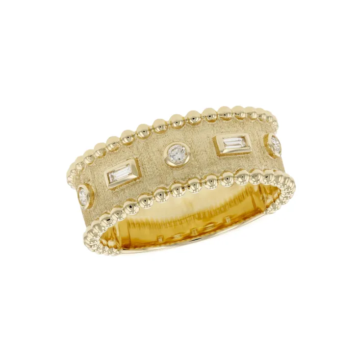 Wide Bezel Diamond Ring Giganti Jewelry Rings