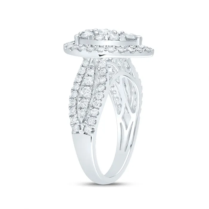 1 12CtwDia Ana M 15CtCrd Pear Single Halo Bridal Ring 382 grams GND Rings 1 12CtwDia Ana M 15CtCrd Pear Single Halo Bridal Ring 382 grams GND Rings