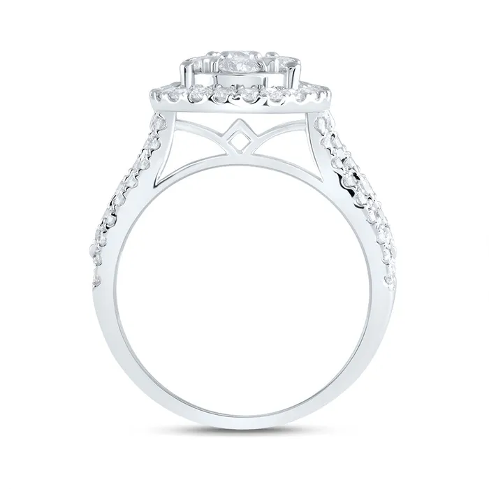 1 12CtwDia Ana M 15CtCrd Pear Single Halo Bridal Ring 382 grams GND Rings 1 12CtwDia Ana M 15CtCrd Pear Single Halo Bridal Ring 382 grams GND Rings