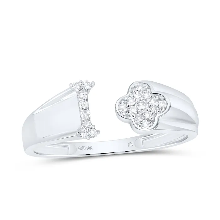 110CtwNat Dia Nk Gift Initial I Ladies Ring 151 grams GND Rings