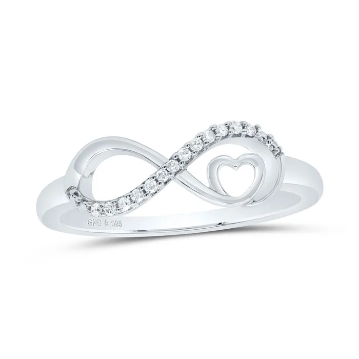 120CtwNat Dia P1 Gift Heart Infinity Ring 208 grams GND Rings