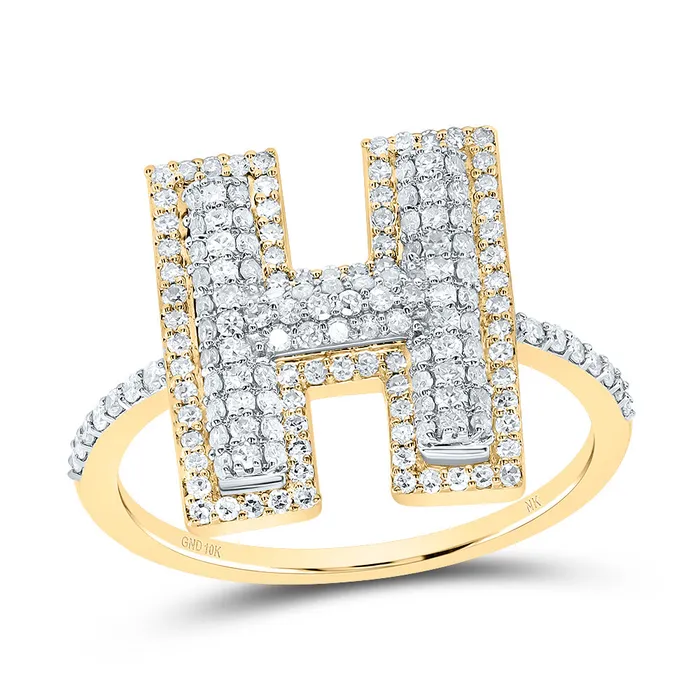 12CtwDia Nk Fashion Initial H Ladies Ring 259 grams GND Rings