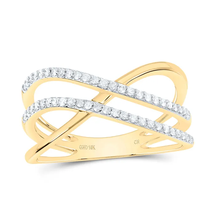 15CtwDia Cn CrissCross Fashion Ring 265 grams GND Rings 15CtwDia Cn CrissCross Fashion Ring 265 grams GND Rings