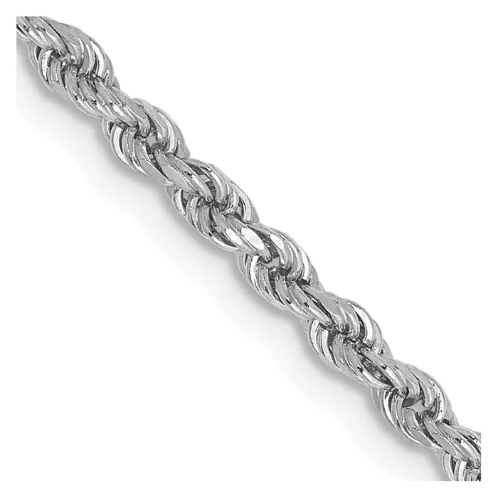 10k White Gold 225 mm Diamondcut Rope Chain 678 grams Qgold Rings