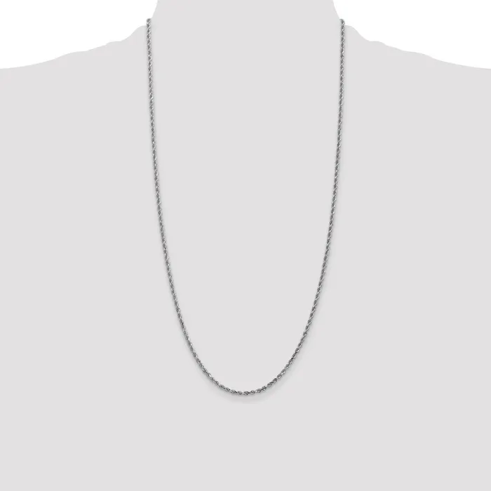 10k White Gold 225 mm Diamondcut Rope Chain 678 grams Qgold Rings 10k White Gold 225 mm Diamondcut Rope Chain 678 grams Qgold Rings