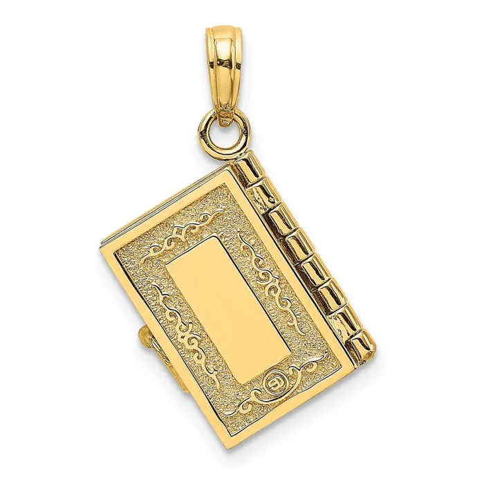 10k Yellow Gold 11 mm 3D Moveable Pages Holy Bible w Lords Prayer Charm 323 grams Qgold Charm Necklaces 10k Yellow Gold 11 mm 3D Moveable Pages Holy Bible w Lords Prayer Charm 323 grams Qgold Charm Necklaces