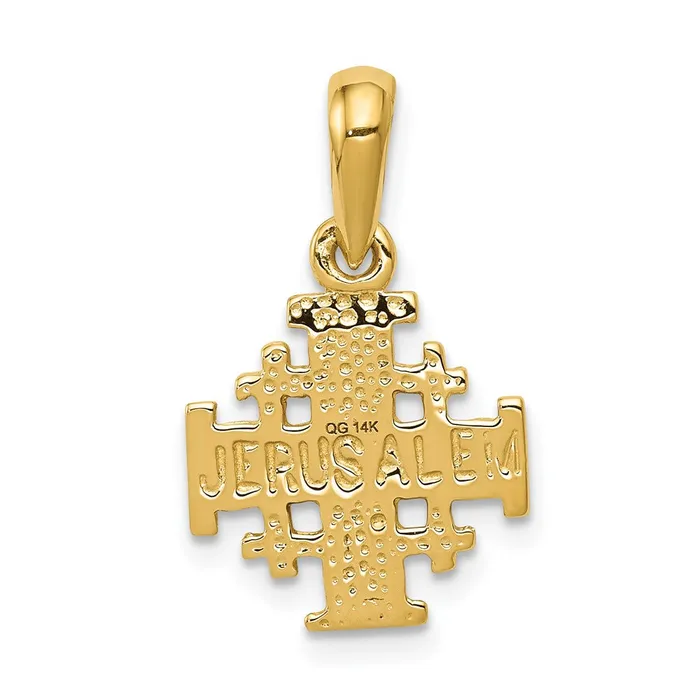 10k Yellow Gold 13 mm Jerusalem Cross Charm 129 grams Qgold Charm Necklaces 10k Yellow Gold 13 mm Jerusalem Cross Charm 129 grams Qgold Charm Necklaces