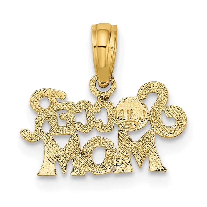 10k Yellow Gold 149 mm SOCCER MOM Charm 049 grams Qgold Charm Necklaces 10k Yellow Gold 149 mm SOCCER MOM Charm 049 grams Qgold Charm Necklaces