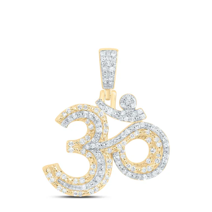10Kt Gold 13CtwDia Nk Fashion Om Pendant GND Necklaces