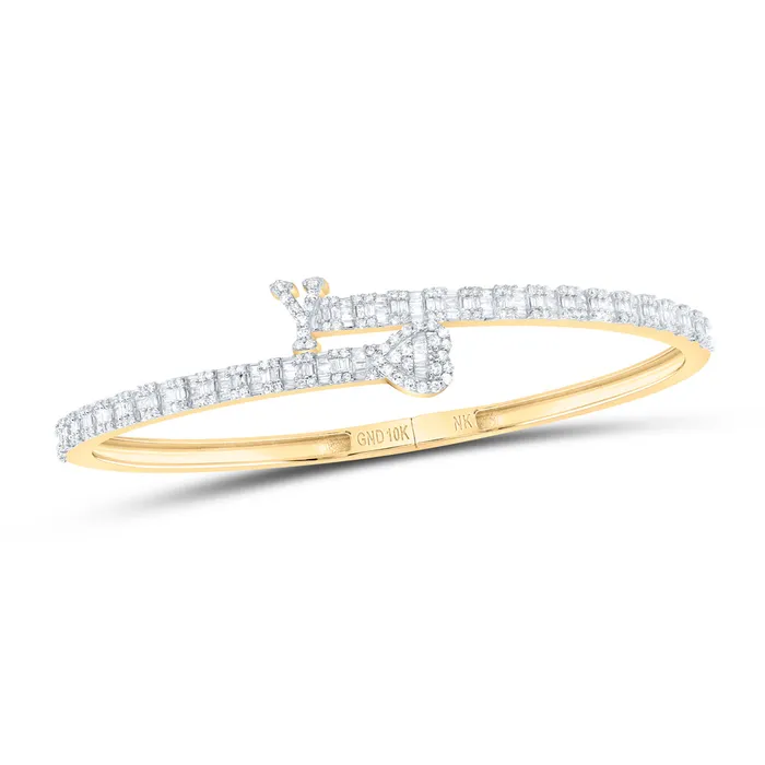 10Kt Gold 1 58CtwDia Nk Heart Initial Y Ladies Cuff Bangle55 Mm GND Necklaces 10Kt Gold 1 58CtwDia Nk Heart Initial Y Ladies Cuff Bangle55 Mm GND Necklaces