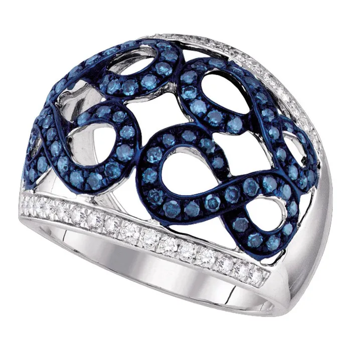 10Kt White Gold 1 CtDia Fashion Ring 446 grams GND Rings