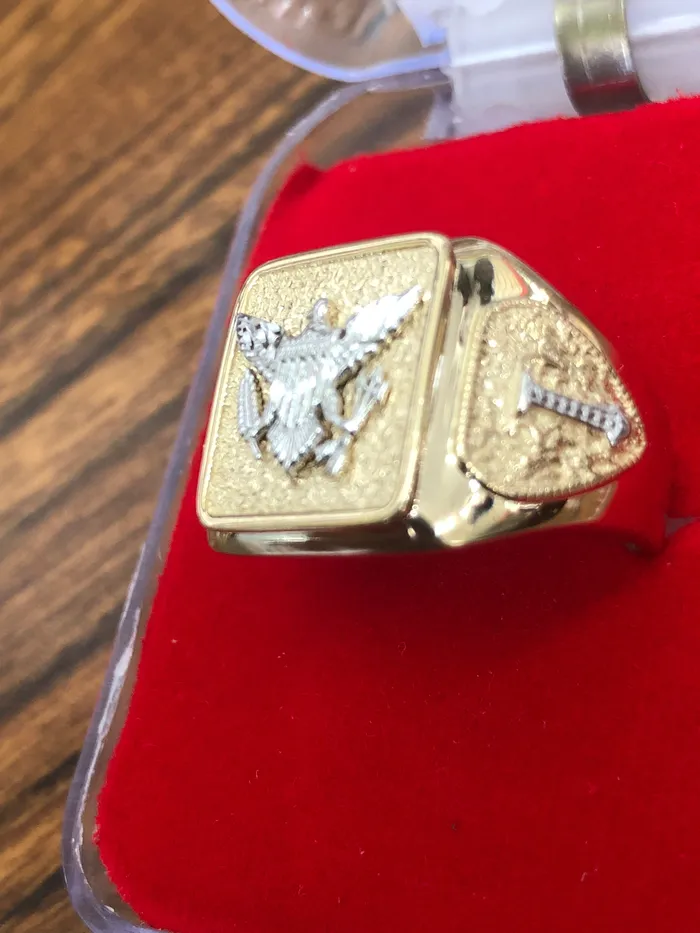 14 K solid gold VI Eagle mens ring Johnny jeweler stcroix Rings 14 K solid gold VI Eagle mens ring Johnny jeweler stcroix Rings