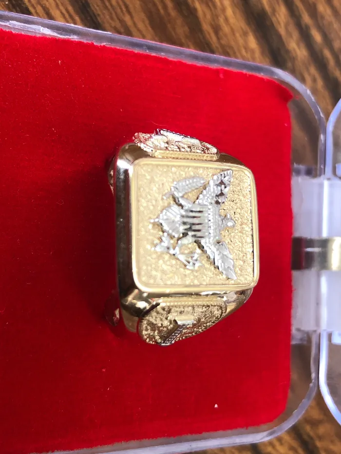 14 K solid gold VI Eagle mens ring Johnny jeweler stcroix Rings 14 K solid gold VI Eagle mens ring Johnny jeweler stcroix Rings